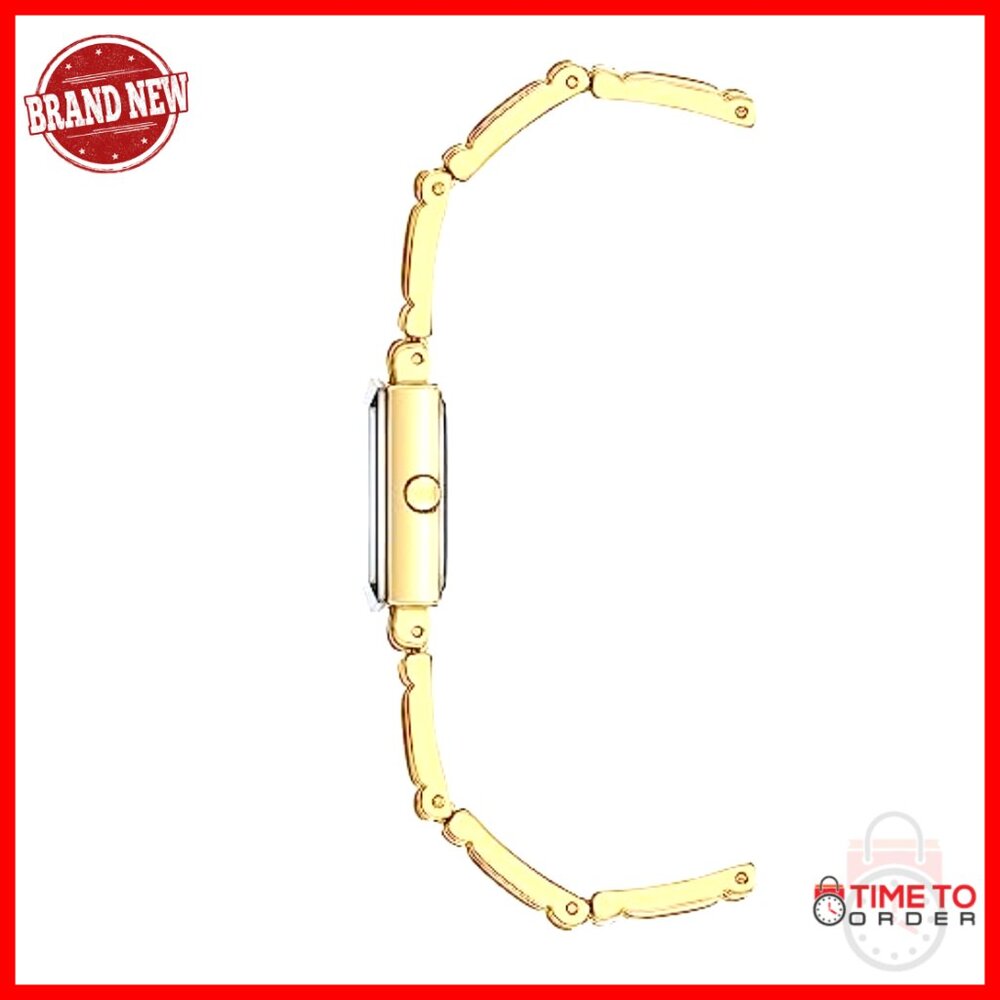 Gold Tone Rectangular Watch Minimal Chic Elegant … - image 2